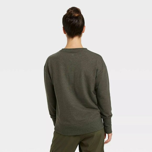 Women's French Terry Crewneck Pullover - Picture 2 of 4